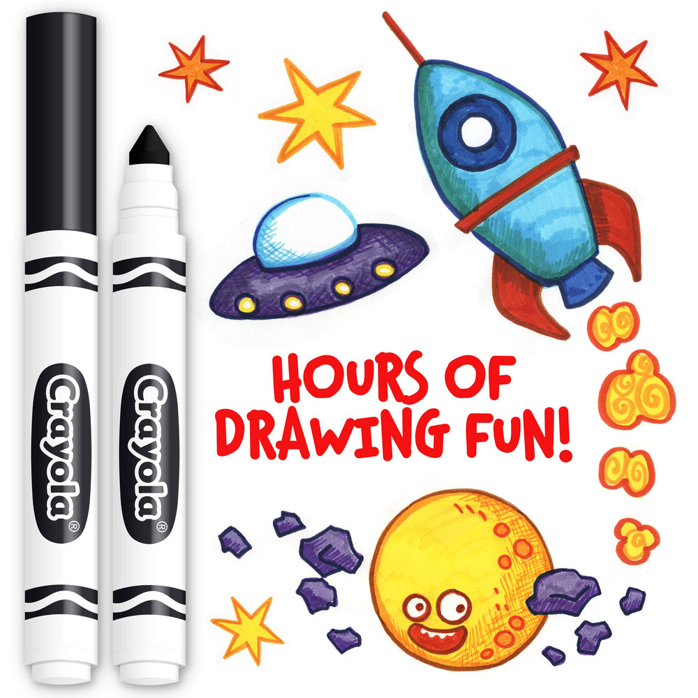 Crayola no-smudge markers prevent bleed-through on standard paper