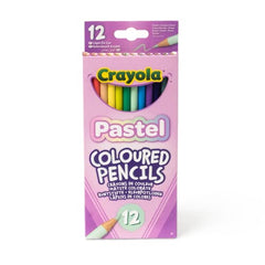 Crayola pastel drawing pencils 12-pack pre-sharpened for ready-to-use creativity.