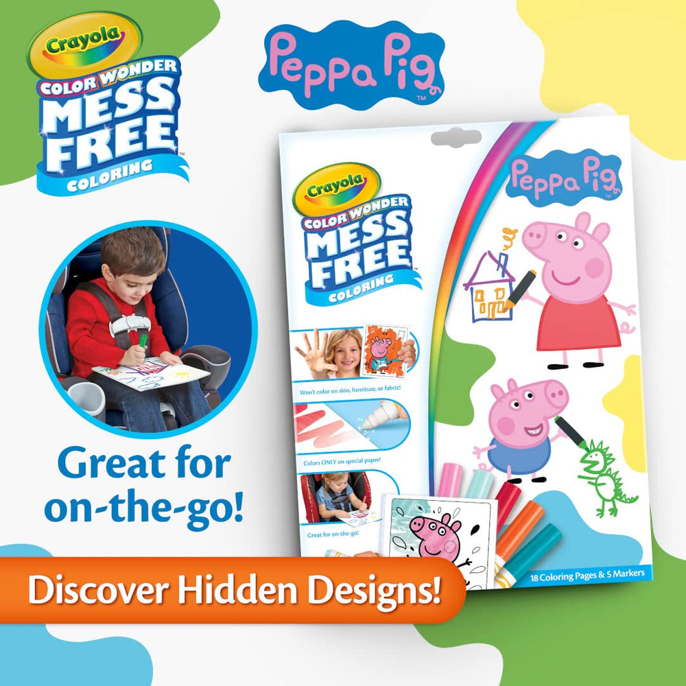 Crayola Peppa Pig Color Wonder folder doubles as reusable storage for pages and markers.