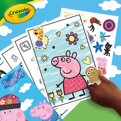 Crayola Peppa Pig stickers sheet to decorate scenes.