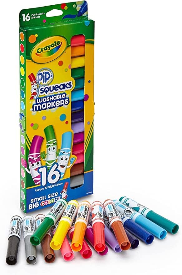 Compact Pip-Squeaks markers designed for small hands