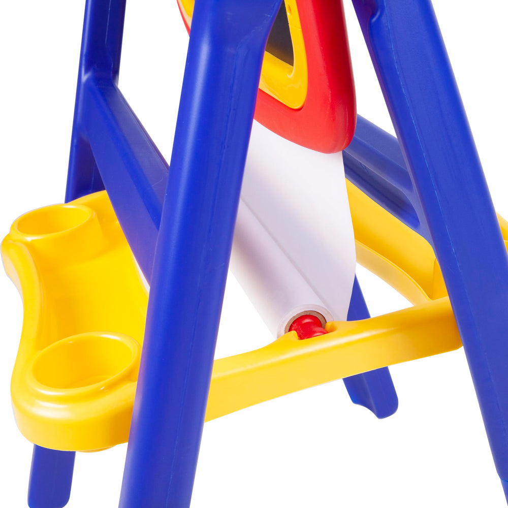 Crayola Qwikflip fold-flat storage fits behind doors or under beds.