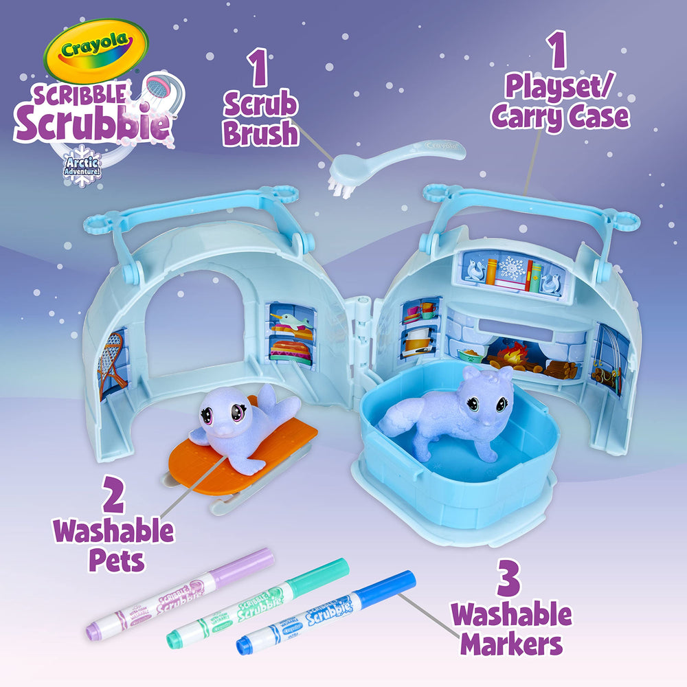 Crayola Scribble Scrubbie brush for fine detailing.