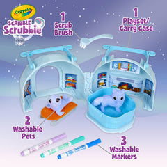 Crayola Scribble Scrubbie brush for fine detailing.