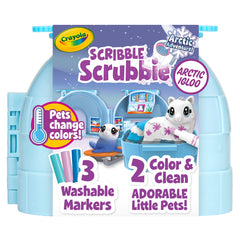 Crayola Scribble Scrubbie markers included for endless coloring.