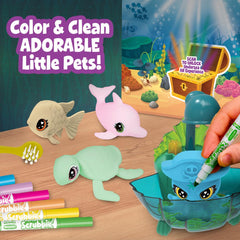 Crayola Scribble Scrubbie Glow Lagoon sea creatures glow after coloring