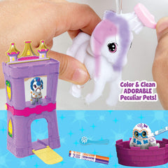 Crayola Scribble Scrubbie Palace carrying case keeps supplies organized