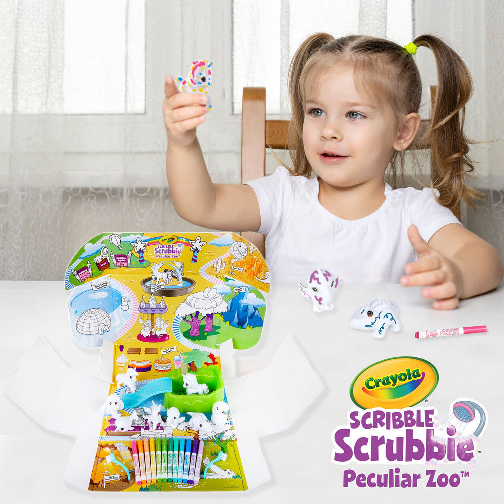 Crayola Scribble Scrubbie Unboxed set shows all pieces for gifting.