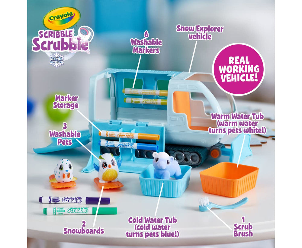 Crayola Scribble Scrubbie color-change feature shows temperature-based shifts