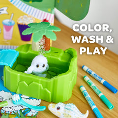 Crayola Scribble Scrubbie Play mat unfolds into a reusable backdrop.