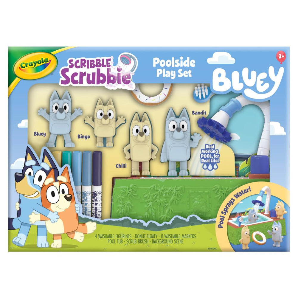 Crayola Scribble Scrubbies Bluey Bluey-character ready for coloring and customization