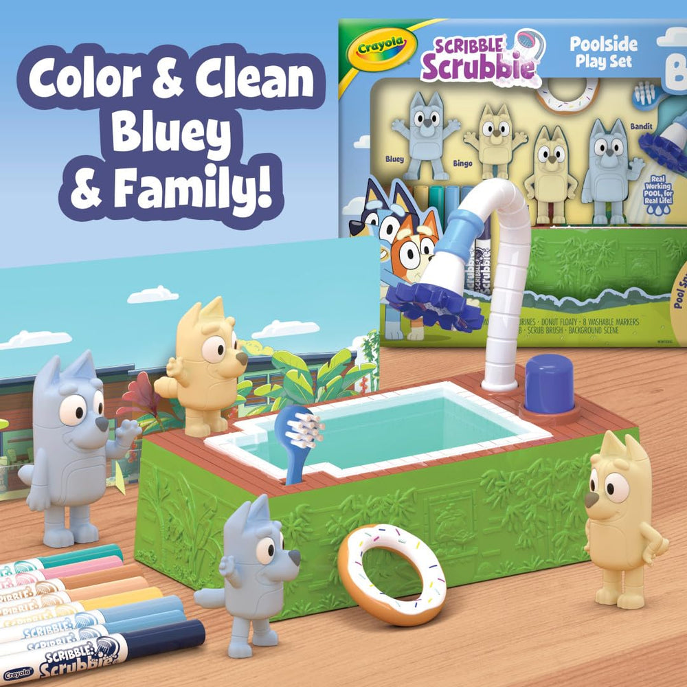 Crayola Scribble Scrubbies Pump Pool feature for water-themed color play