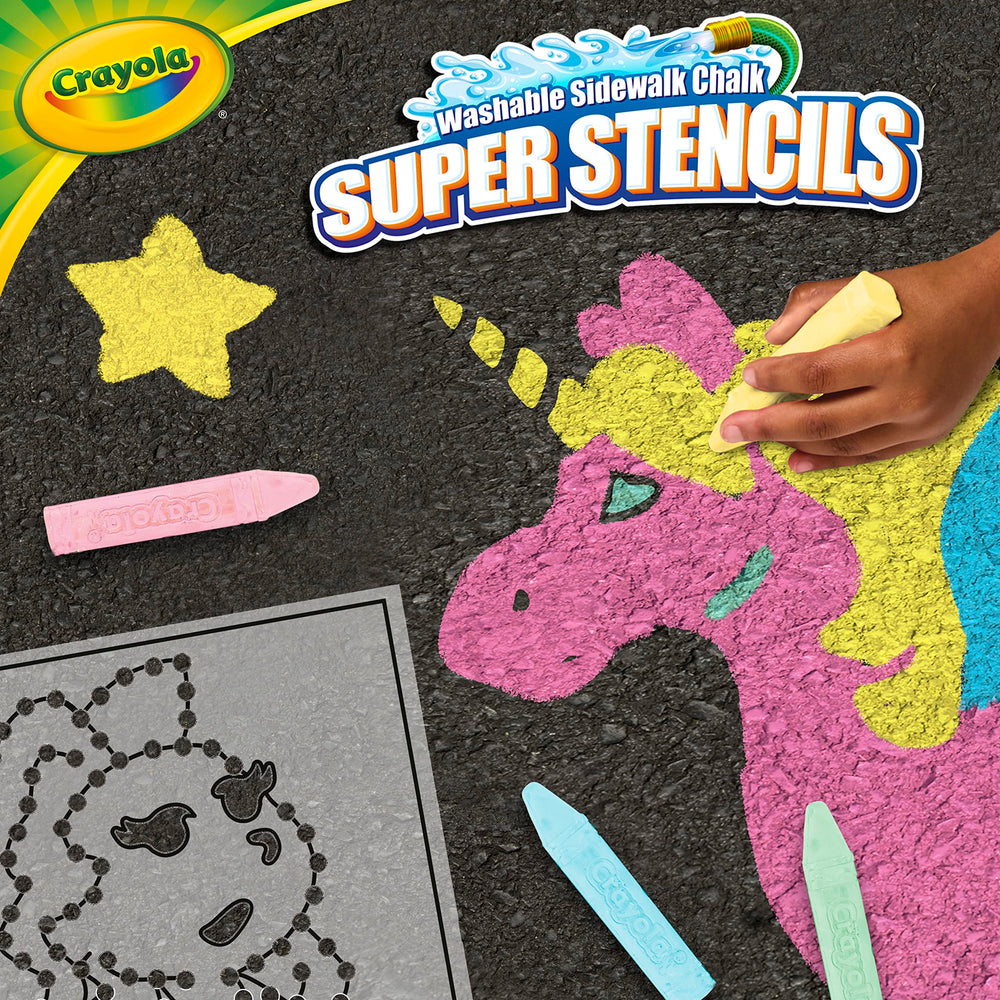 Crayola Sidewalk Art Outdoor Activity enables big, colorful drawings on driveways