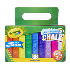 Crayola Sidewalk Chalk 36 Ct — vibrant outdoor colors for bold, washable drawings.