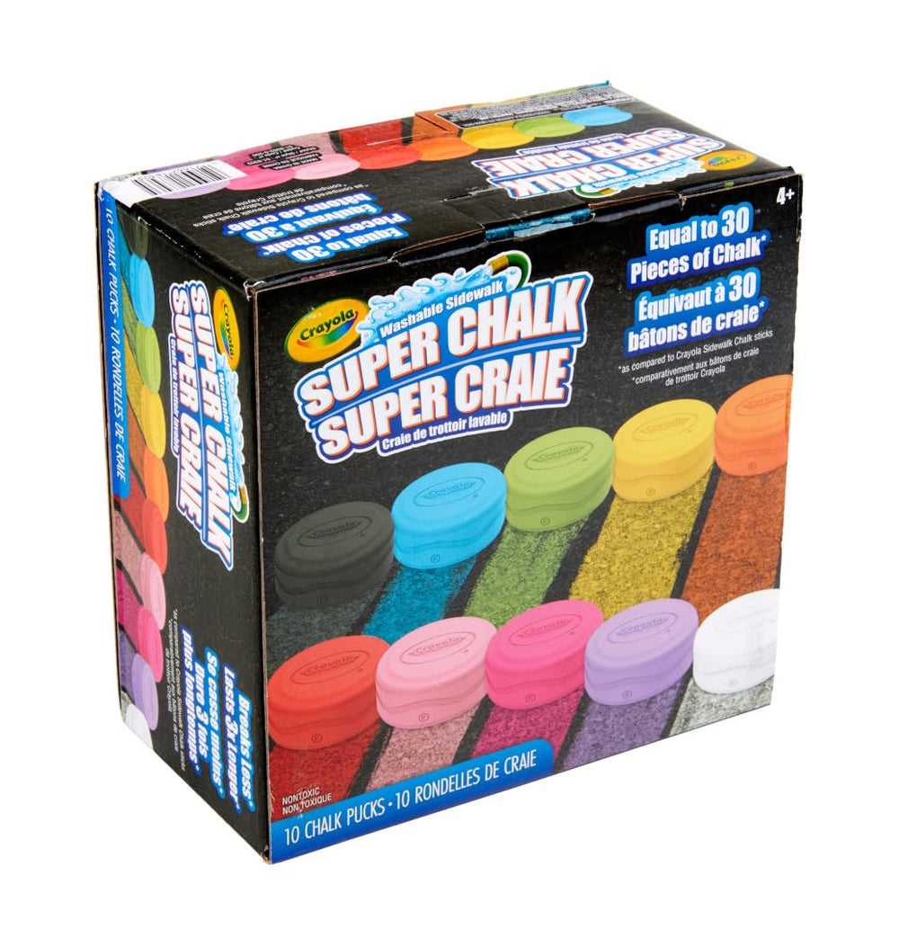 Crayola color palette sidewalk chalk with vibrant colors for outdoor art