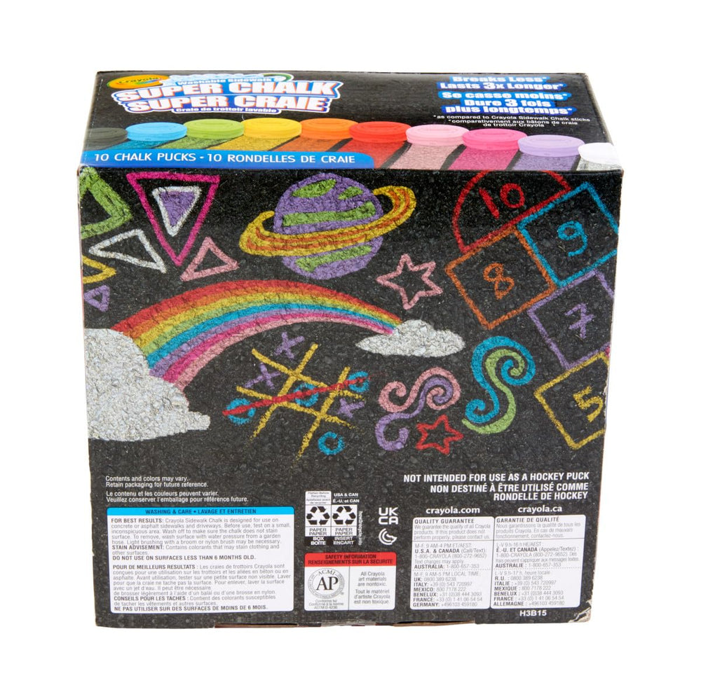 Crayola nontoxic sidewalk chalk safe for kids ages four and up