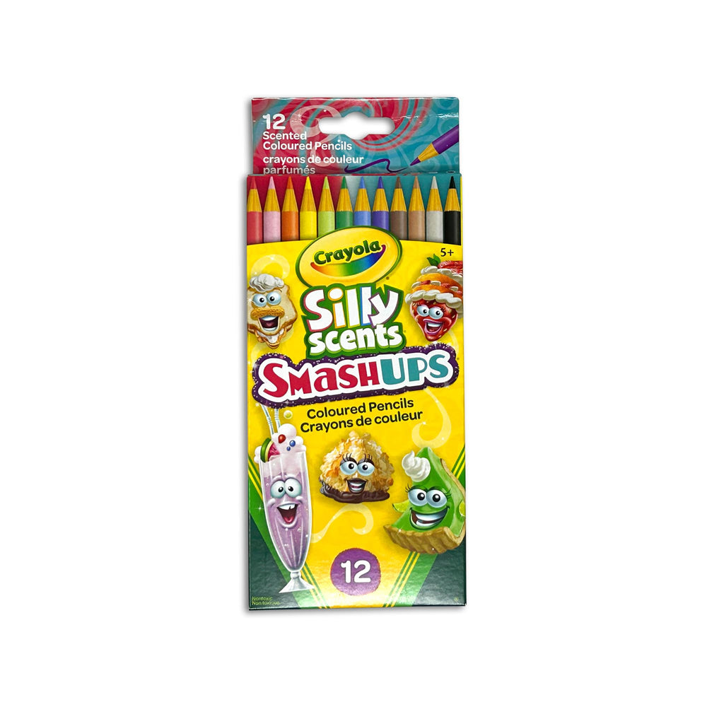 Crayola Silly Scents pencils in a 12-count box showcase bright colors.
