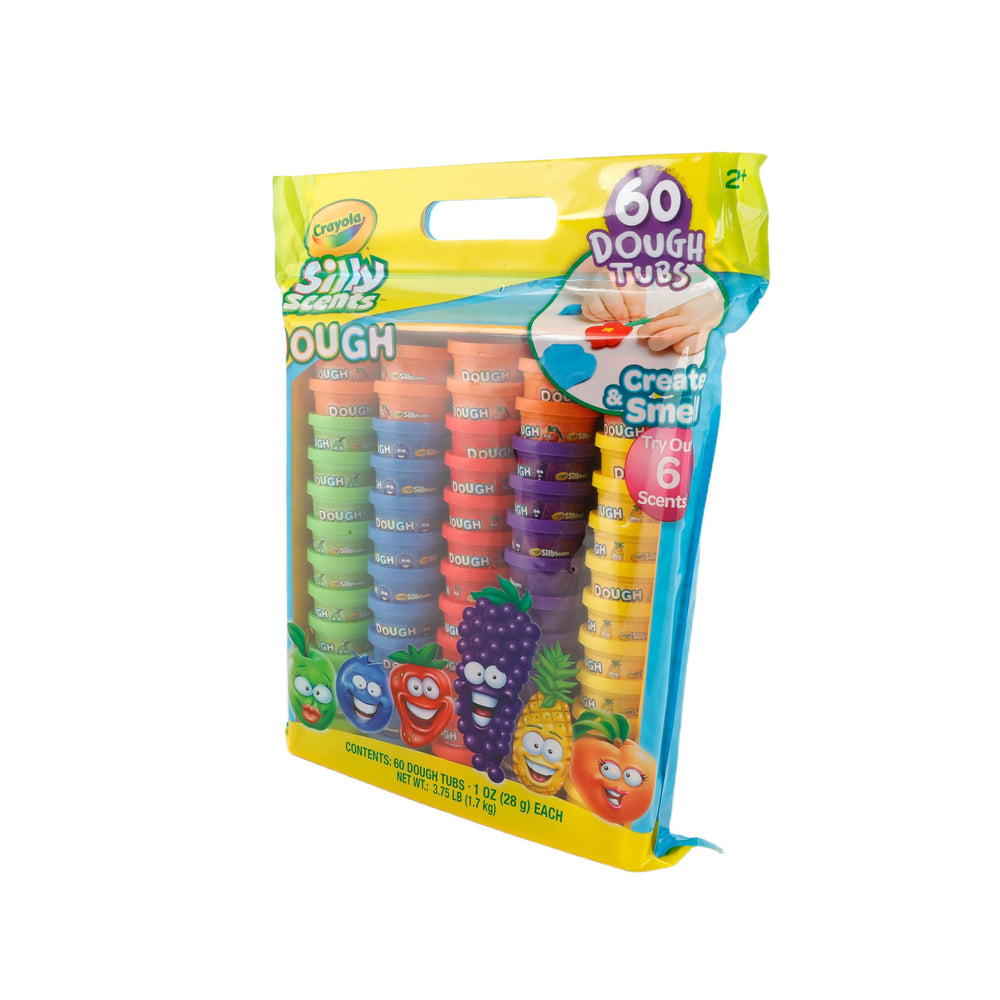 Crayola Silly Scents Dough color variety display for vibrant creativity.