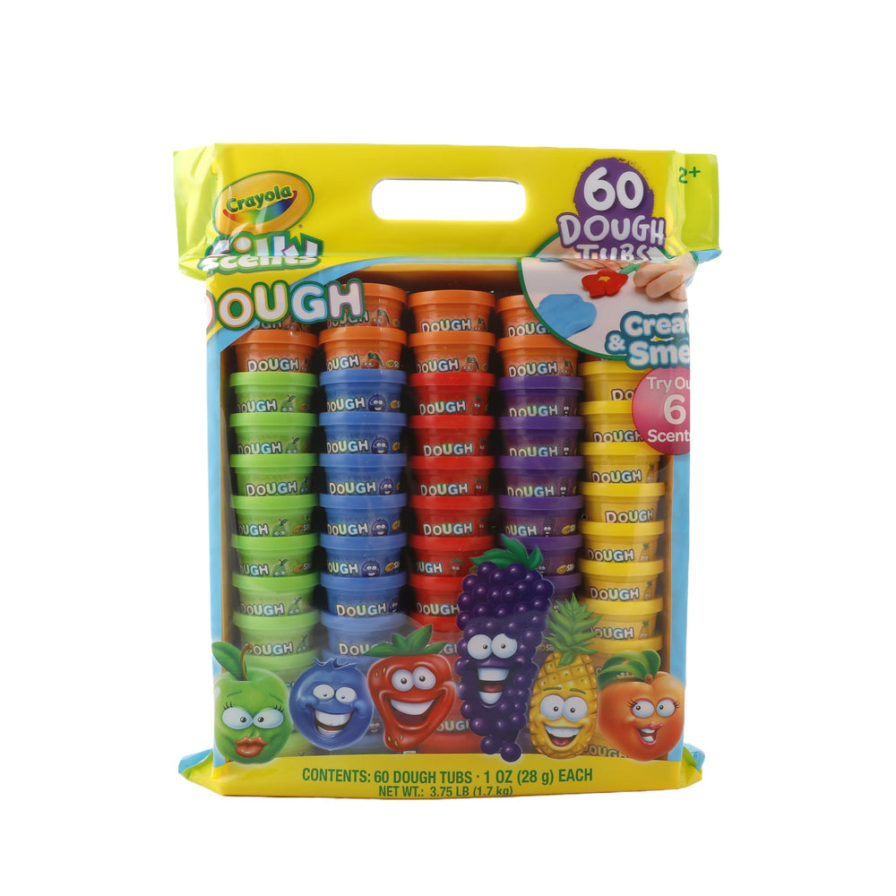 Kids crafting Crayola Silly Scents Dough at table for imaginative play.