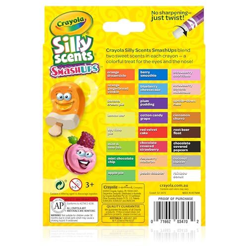 Crayola Silly Scents durable plastic barrel protects color core.