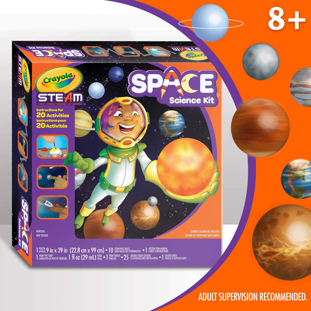 Galaxy poster for mounting the completed solar system display
