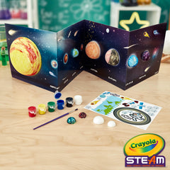 Crayola paint brush for smooth, even planet coloring