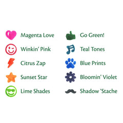 Crayola stamping on paper shows clean result with minimal mess.