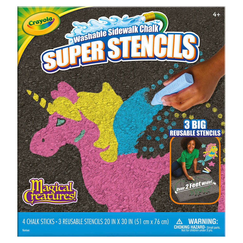 Crayola Super Stencils Mermaid design perfect for imaginative outdoor drawings
