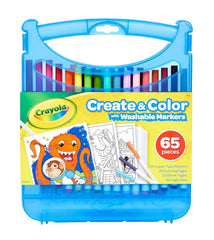 Crayola Super Tips markers 65-piece kit for bold colors on the go.