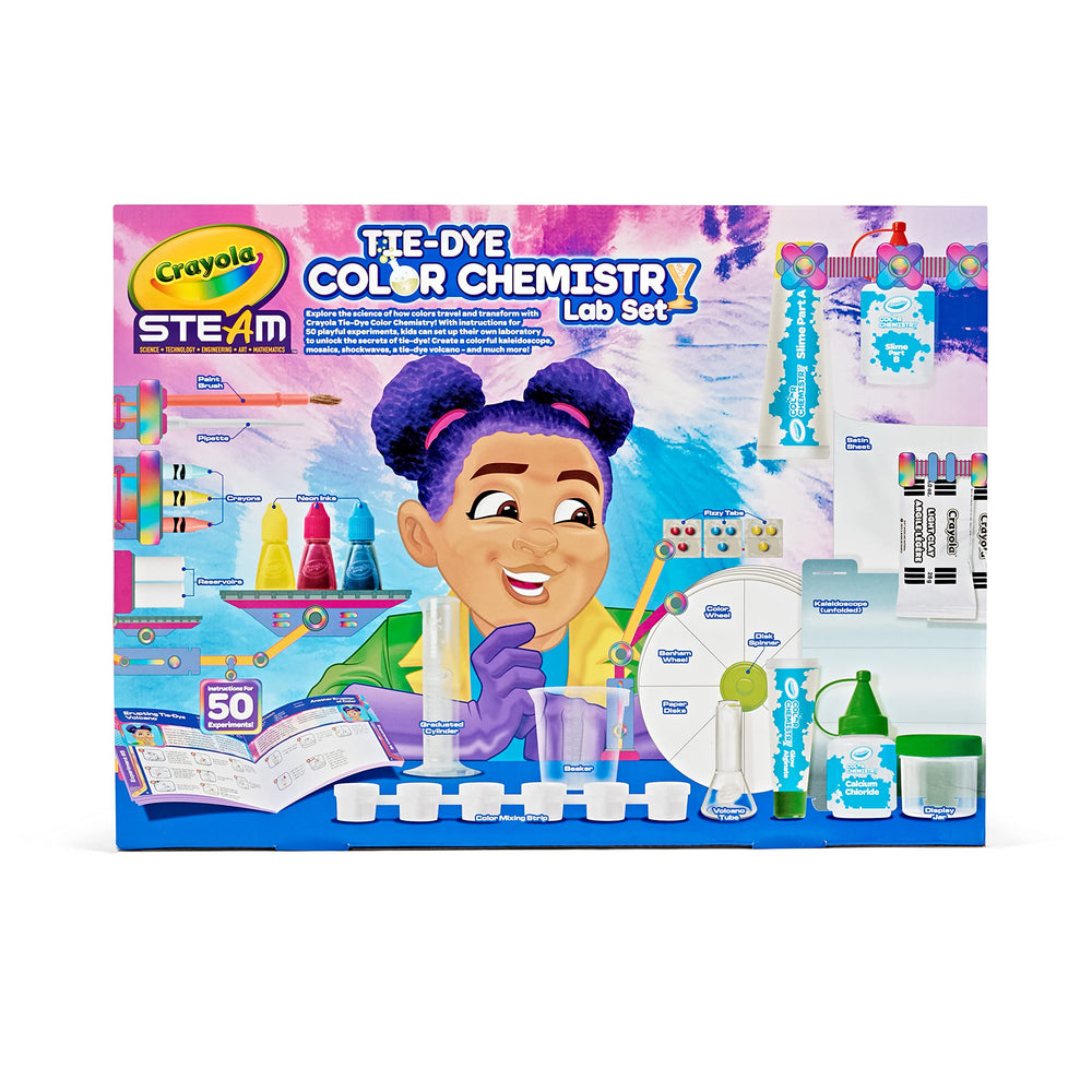 Crayola Tie Dye Step by Step Instructions illustrated for guided learning