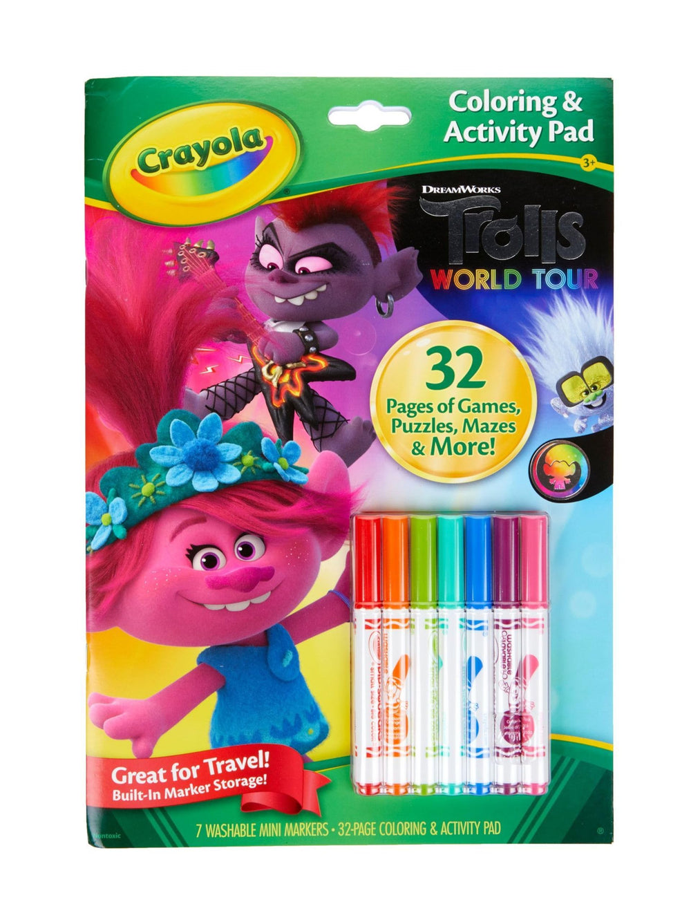 Crayola Trolls World Tour color pad cover – vibrant on-the-go coloring for kids