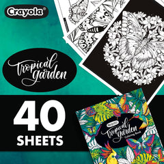 Crayola Tropical Garden scene with detailed plants for focused creativity