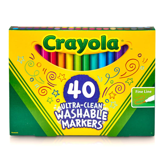 Crayola Ultra Clean 40-color marker case for easy cleanup after crafts.