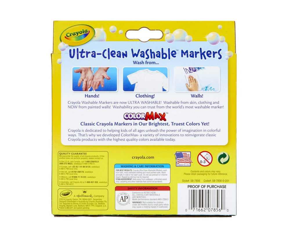 Crayola Ultra Clean 10-count tropical set pack for classrooms and home
