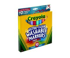 Crayola Ultra Clean markers conical tips enabling both broad and fine lines