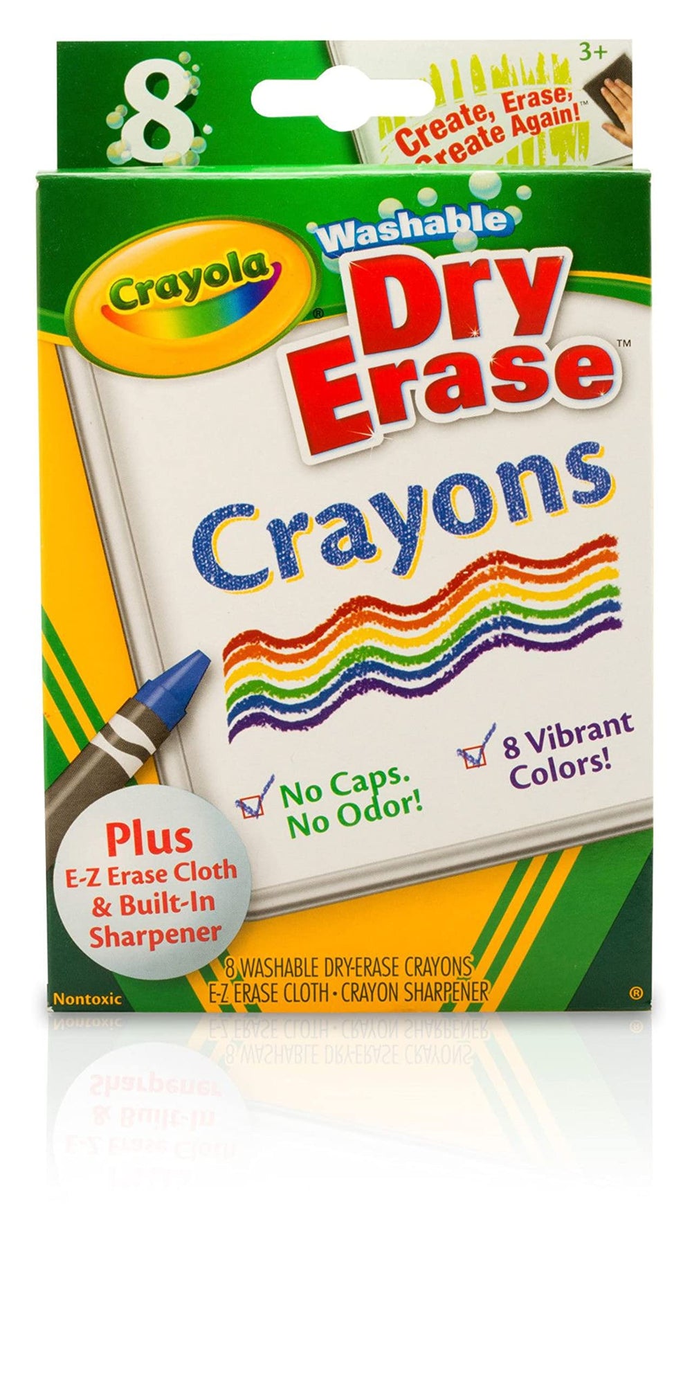 Crayola Washable Dry Erase Crayons in eight colors for doodling on boards