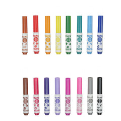 Crayola washable markers clean up from skin and fabrics