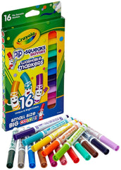 Crayola Pip-Squeaks Skinnies markers with fine tips for precise lines and easy cleanup.