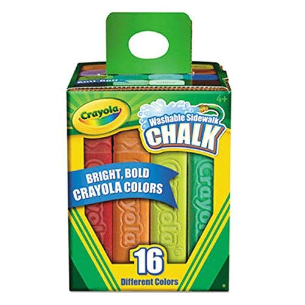 Crayola Washable Sidewalk Chalk 16CT, vibrant sticks for outdoor art and easy cleanup.