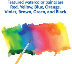 Crayola watercolor colors blend to create shades and gradients.
