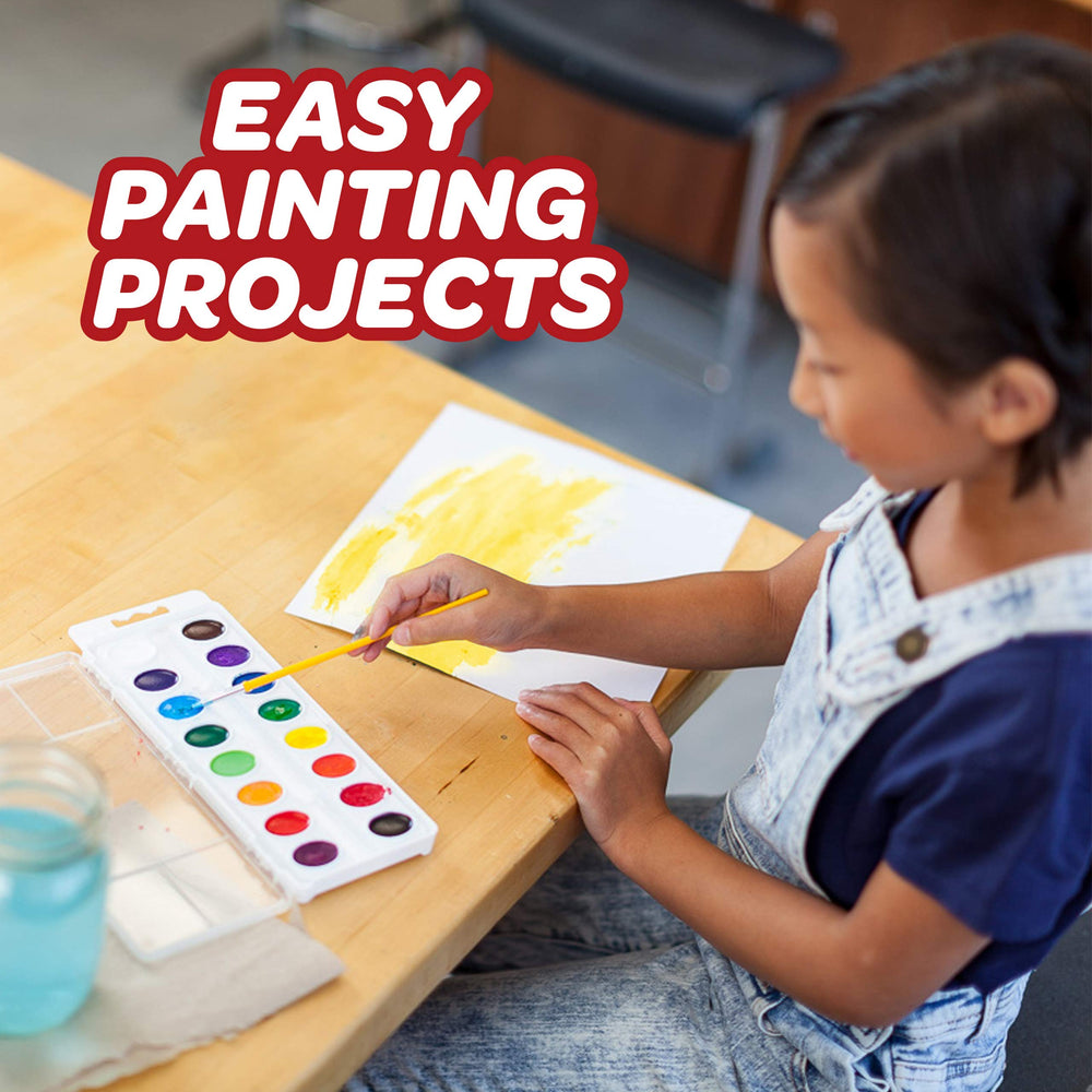 Crayola non-toxic paints are safe for kids ages 5 and up.
