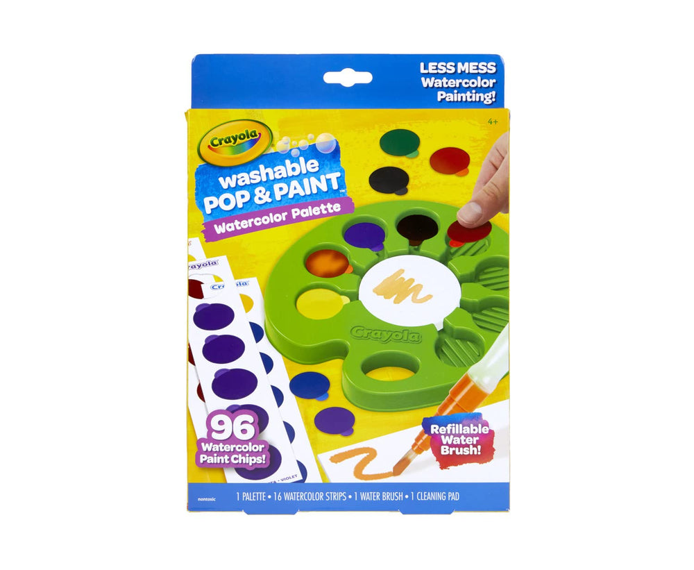 Crayola Watercolor Pop & Paint Palette gift for kids age 4 and up.