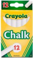 Crayola white chalk showing smooth glide on a chalkboard for easy writing