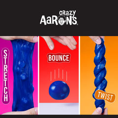 Close-up texture of Crazy Aaron's Prediction Blue putty showing pliable surface