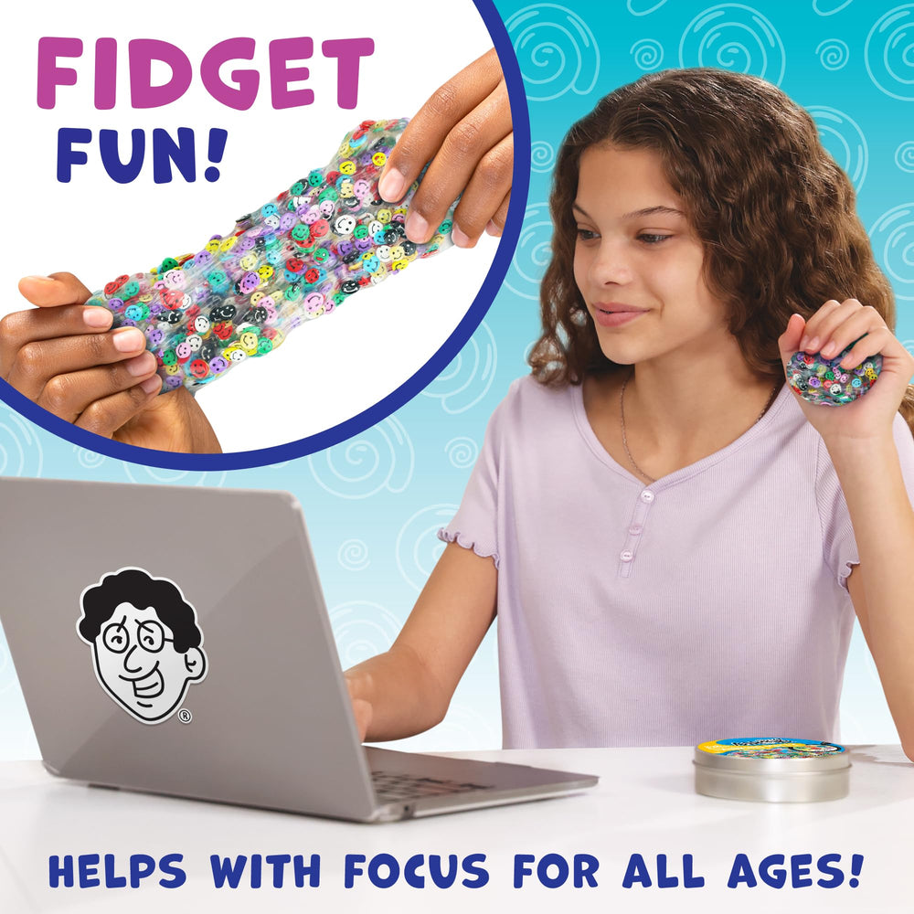 Crazy Aaron's Thinking Putty clear texture invites stretch, bounce, pop, tear, and sculpt activities