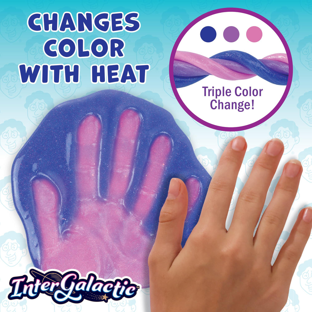 Close-up of Intergalactic putty with triple color changes and a soft purple tone.