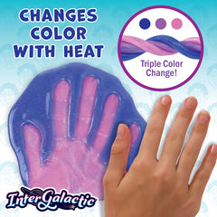 Close-up of Intergalactic putty with triple color changes and a soft purple tone.