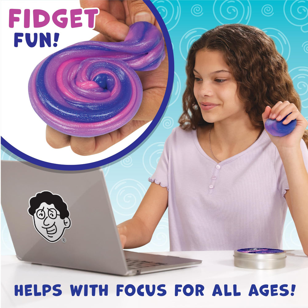 Soft purple texture showing pliability and color shifting in Intergalactic putty.