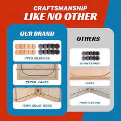 Crazy Games premium wood finish offering lasting durability for tabletop games.