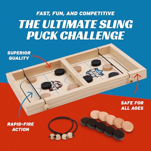 Crazy Games sling-it-shot two-player image showing shared table hockey play for friends